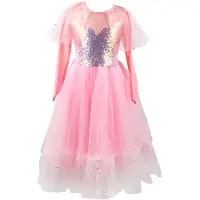 Great Pretenders Kostuum - Prinsessenjurk - Roze m. Pailletten - - 7-8 jaar (122-128) - Verkleedkleren