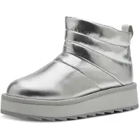 Tamaris - WL Boot - Vegan - 4,5 cm plateauhak - Zilver - Maat 41