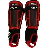 Avento Scheenbeschermers - Pro-Style Soft - Rood/Zwart - Maat L