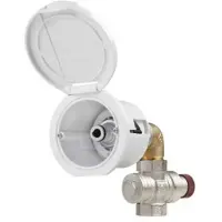 PLASTIMO Flexible Cover Water Inlet Round Straight Connector Box Transparant 18 x 9.6 x 7 cm