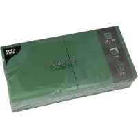 Papstar 150 Servetten DAILY Collection 1/4 vouw 32 cm x 32 cm donkergroen