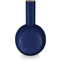 Pip studio Vaas - Bloemenvaas van Metaal - Donkerblauw - 15x26cm