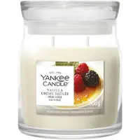 Yankee candle - Vanilla Creme Brulee Medium Geurkaars - 50 branduren - 2 lonten