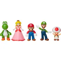 Nintendo Super Mario & Friends verzamelbare figuurtjes, 5-pack, meerkleurig, plastic, unisex