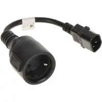 Lanberg Power Cord C14/SCHUKO CEE7 Black