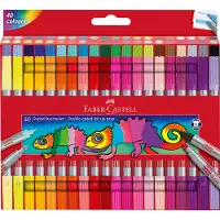 Faber Castell Set Of 40 Double-ended Felt-tip Pencils Colours Veelkleurig Kinderen
