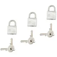 Euromarine Padlock Set 40 Mm 3 Units Zilver