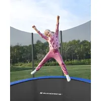 Songmics Trampoline met met veiligheidsnet beklede stangen, Blauw / 305 cm