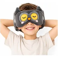 Puckator Reis set - Uil knuffel / reiskussen / slaapmasker - voor kinderen - in vliegtuig of auto