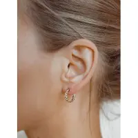 Hey Happiness Oorbellen 'Braided' zilver