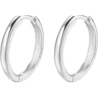 Hey Happiness Oorbellen 'Urban Hoop' zilver