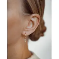 Hey Happiness Oorbellen 'Double Pearl' goud
