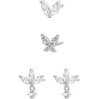 Hey Happiness Oorbellen 'Floral' zilver