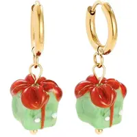 Cala Rose Oorbellen 'EMERALD GIFT' goud
