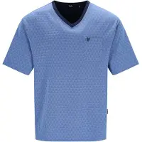 Hajo Pyjama kort 'Klima Light' blauw / donkerblauw