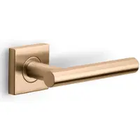 Formani Basics LB7-19BSQ deurkruk geveerd op vierkant rozet - PVD licht brons