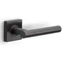 Formani Basics LB7-19BSQ deurkruk geveerd op vierkant rozet - PVD gumetal