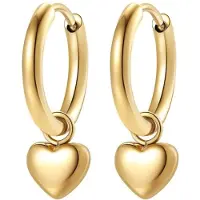 Hey Happiness Oorbellen 'Heart Beat' goud