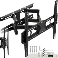 TecTake tv beugel - kantelbaar en draaibaar - zwart