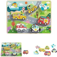 Tooky Toy Houten Auto's Stadsschip