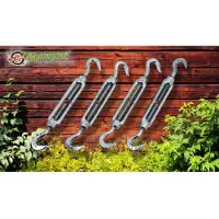 Aquagart 5 spanbanden voor wildschut, bosomheining, met spanvergrendeling, draadspanner, 2 haken