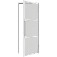 Inova Complete Glazen Binnendeur Met Kozijn 90x201cm - Transparant - Wit - Rechts