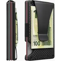 Northwall Pasjeshouder - Carbon Creditcardhouder met Geldclip - Money clip - RFID Anti-Skim - Maximaal 12 pasjes