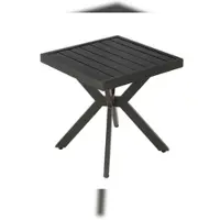 MODFU Tuintafel 45x45x47 cm aluminium, weerbestendig, donkerbruin
