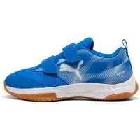 Puma Varion 3 V junior imitatieleren voetbalschoenen - blauw Jongens/Meisjes Imitatieleer - maat 32