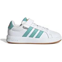 Adidas Sportswear Grand Court 3.0 imitatieleren sneakers - wit/aqua Jongens/Meisjes Imitatieleer - maat 28