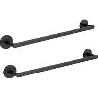 CECIPA MAX Handdoekrek Badkamer 60 cm - 2 stuks - Handdoekhouder Zwart - Zonder Boren / Zelfklevend - Handdoekenrek Keuken - Badkamerrek - Handdoekhouders - Handdoekstang