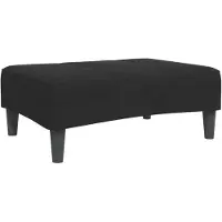 vidaXL Voetenbank 77x55x31 cm fluweel zwart