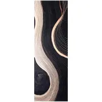 vidaXL Keuken Tapijt Zwart 180 x 60 cm Fluweel