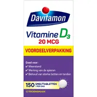 Davitamon Vitamine D3 20mcg Smelttabletten