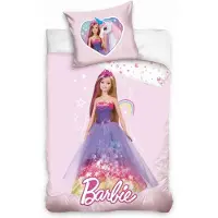 Barbie Dekbedovertrek roze 100 X 135 Cm katoen