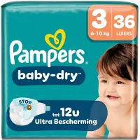 Pampers Baby-Dry Luiers Maat 3 Midi - 36 Luiers - 6-10 kg - Voordeelverpakking