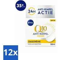 Nivea - Q10 POWER Dagcrème - Anti-Rimpel Crème - SPF 30 - Voor alle huidtypen - Met Q10 & Creatine - Collageenversterker - 50 ml - Voordeelverpakking - 12 stuks