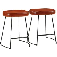 vidaXL Barkruk, 2 stuks, donkerbruin, 40x29,5x53 cm