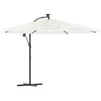 vidaXL Parasol met stalen paal 269x269x235 cm wit