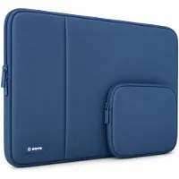 BOTC Laptophoes 14 inch - 2-delige - Laptopsleeve met Etui - Laptophoes/ Sleeve - Extra Vak-Blauw