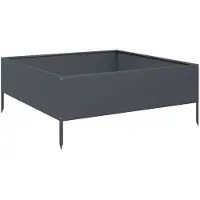 vidaXL Verhoogde plantenbak, antraciet, 100x100x41 cm, staal
