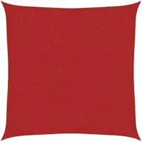 vidaXL Zonnezeil 160 g/m² 2x2 m HDPE rood