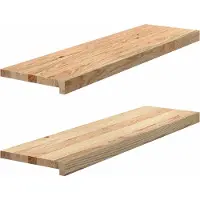 vidaXL Traptreden 2 st 90x25x2 cm onbehandeld massief eikenhout