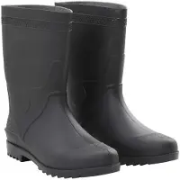 vidaXL Regenlaarzen maat 45 PVC zwart