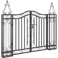 vidaXL Poort 121x8x100 cm smeedijzer zwart
