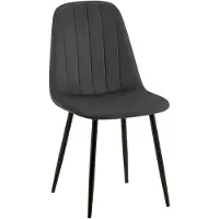 CLP Baxter Eetkamerstoel - Zwart Metalen Frame - Velvet - Fluweel - Metaal/donkergrijs