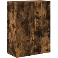 vidaXL TV Wandkast 59,5 x 31 x 80 cm Rook Eiken Bewerkt hout