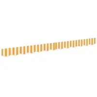 vidaXL vervangende markies volant Geel en Wit 230 x 20 cm Polyester