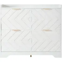 MODFU - Schoenenkast - 4 Klepvakken - 3D-Structuur - Scandinavisch - Voor Hal - MDF - Wit - 105 X 24 X 90 Cm