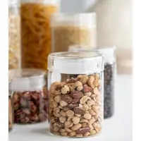 ZOHA Glazen Voorraadpot Rond 1500 ml – Set van 2 – Luchtdicht – BPA-vrij – Borosilicaatglas
